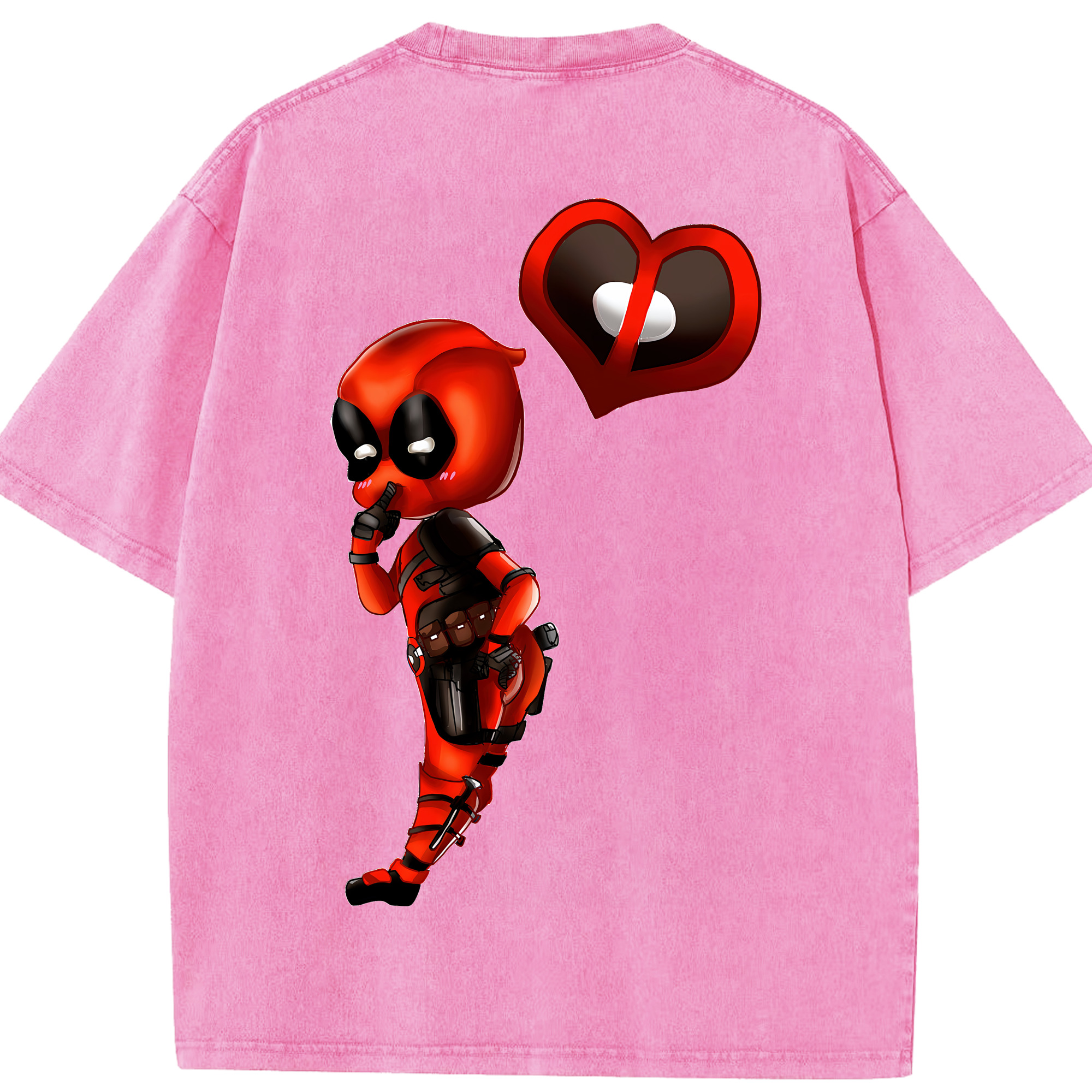 （画像用） Deadpool デッドプール 綿100% ヴィンテージ風 半袖Tシャツ（背面プリント）